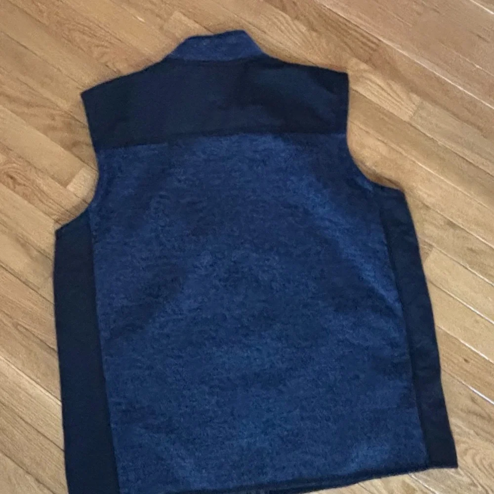 Orvis‎ Men's Blue Black Full Zip Vest XXL Zipped Pockets Mid-Length Casual